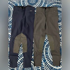 Kerrits knee patch breeches- Navy and Gray